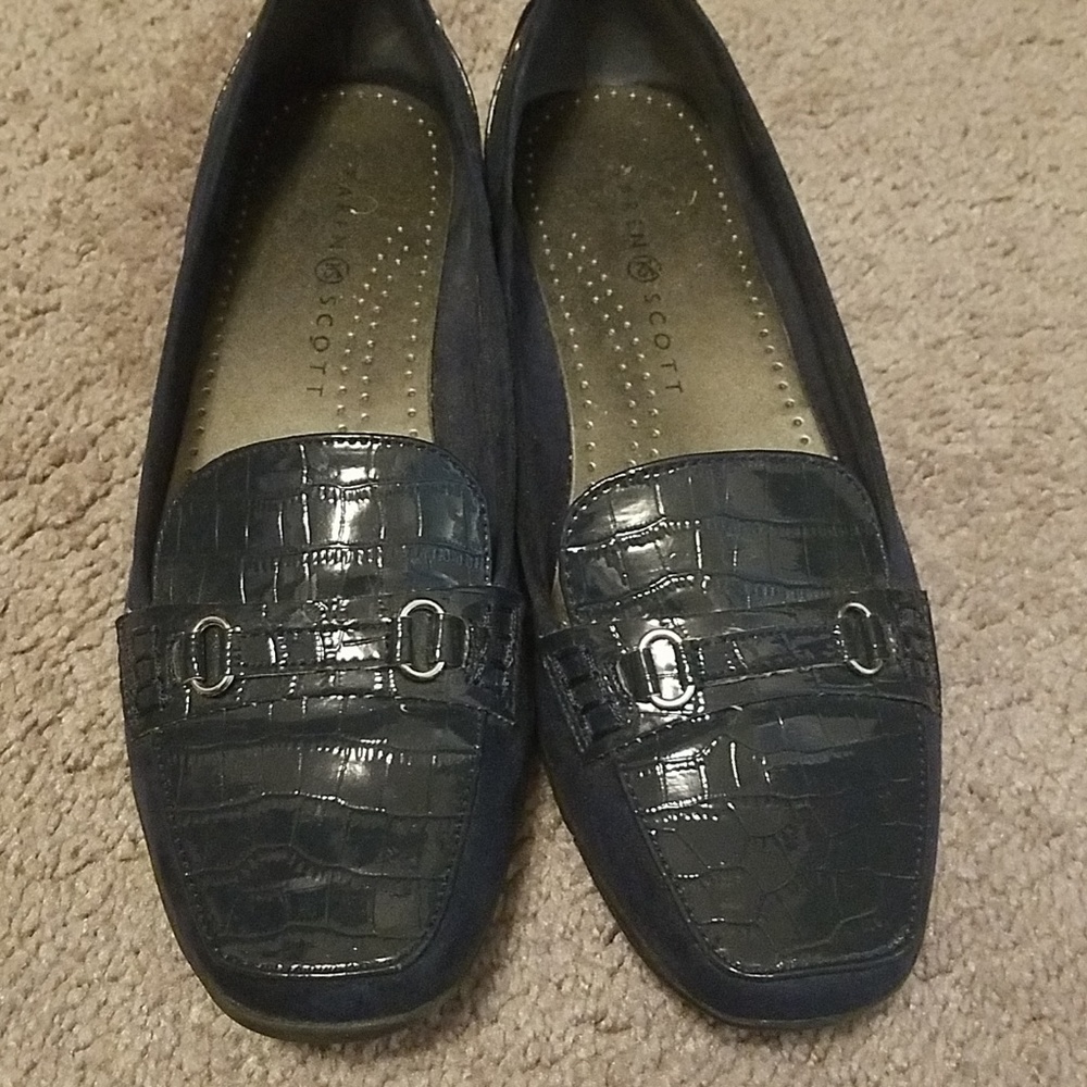 Navy blue loafers
